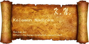 Kelemen Nadinka névjegykártya